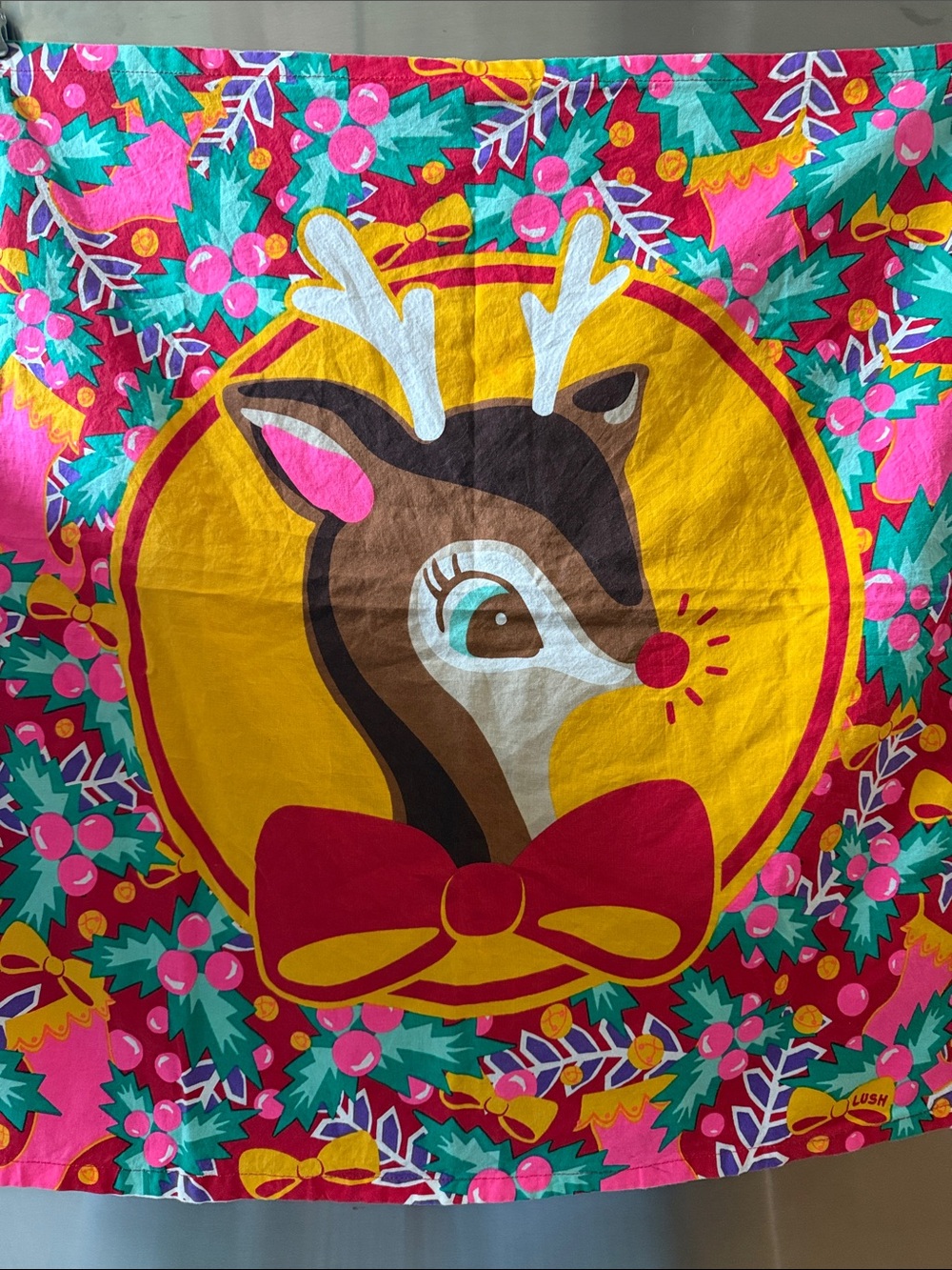 LUSH Limited Edition Christmas Rudolph Deer Gift Wrapping (Knot Wrap)